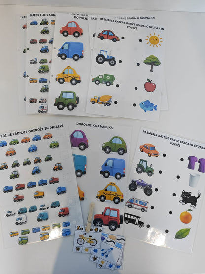 Mini mapica: Barve & vozila 🚗🎨