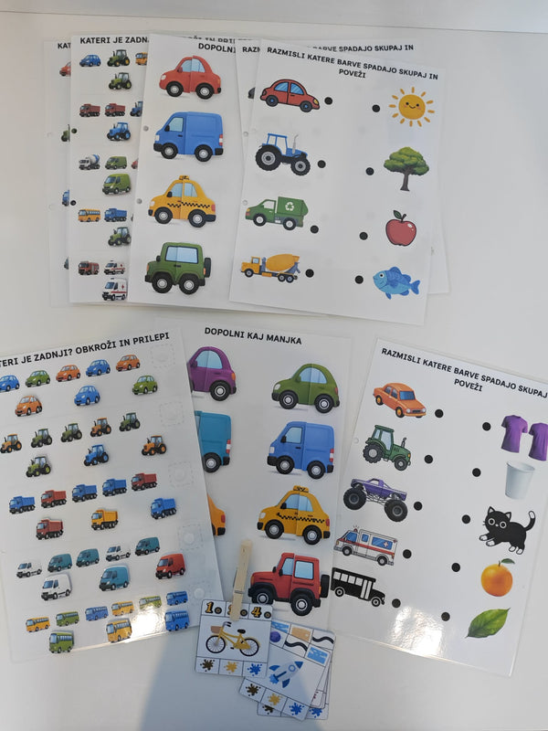 Mini mapica: Barve & vozila 🚗🎨